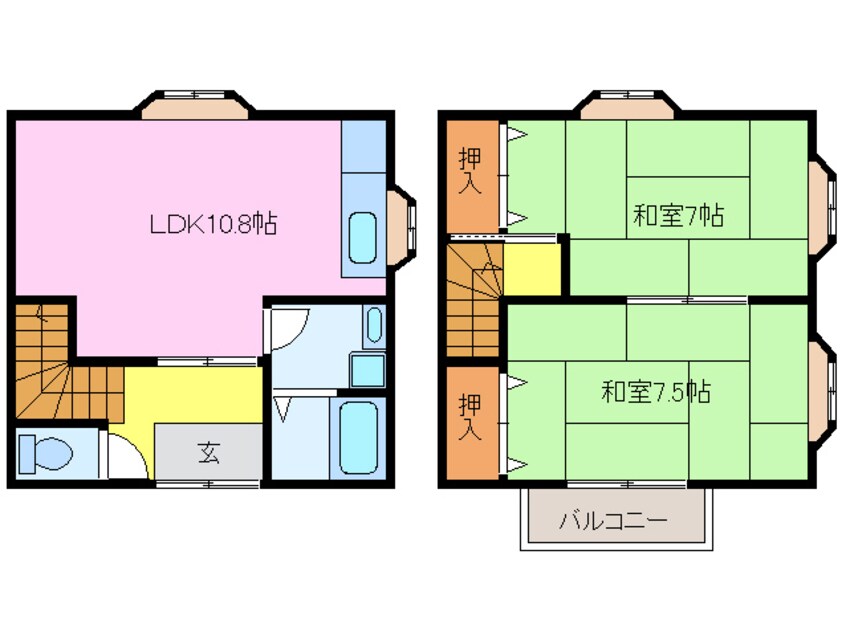 間取図 高野団地アパートＢ