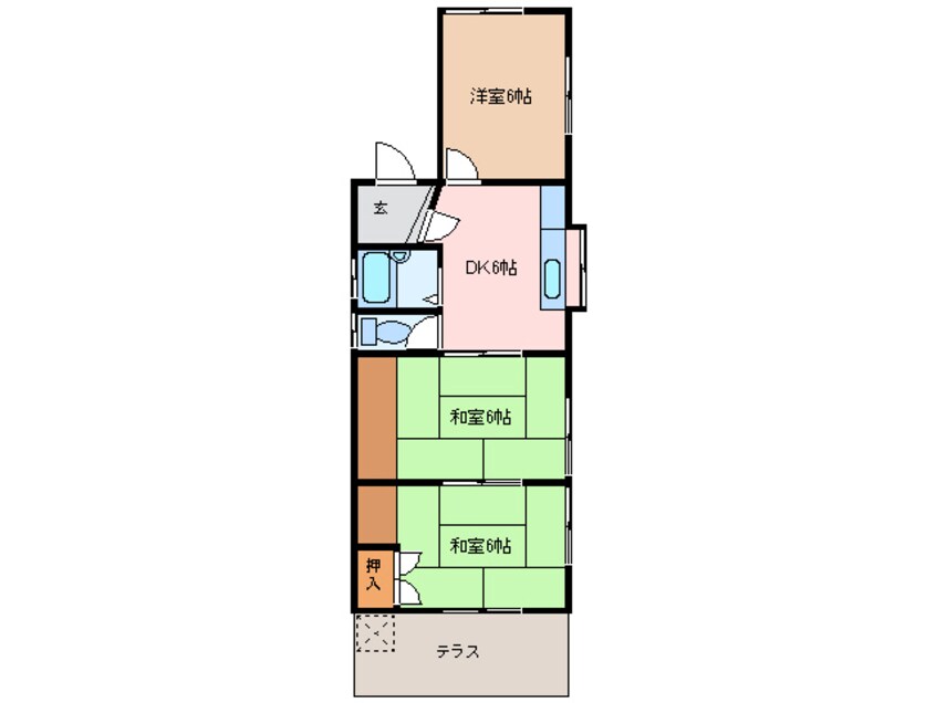 間取図 五反田田中借家