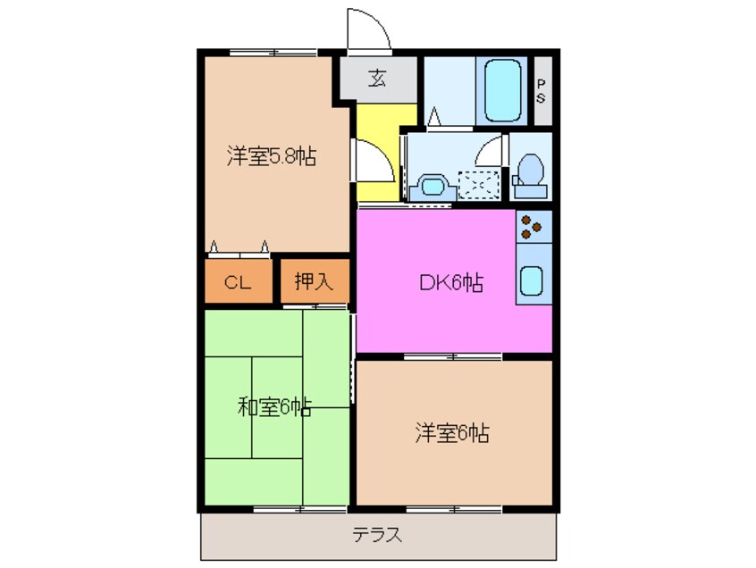 間取図 川方マンション