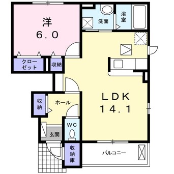 間取図 エクシード藤方　Ｂ