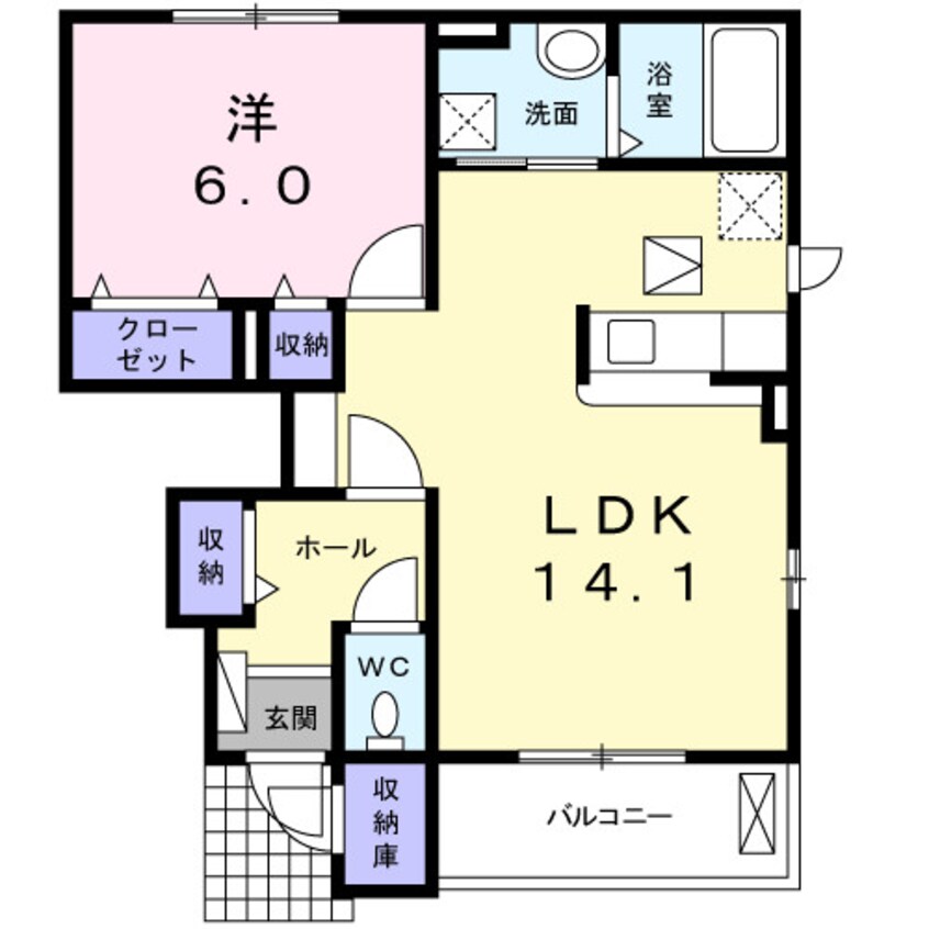 間取図 エクシード藤方　Ｂ