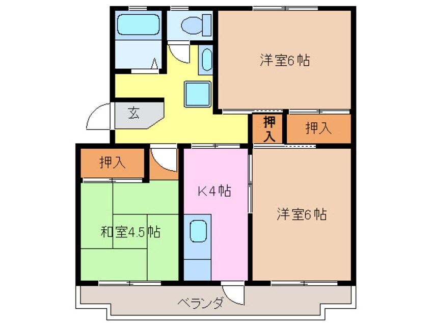 間取図 射場コーポＡ