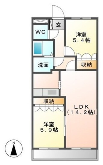 間取図 グランディール弐番館