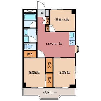 間取図 AKATSUKIマンション