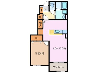 間取図 四日市あすなろう鉄道内部線/内部駅 徒歩7分 1階 築11年