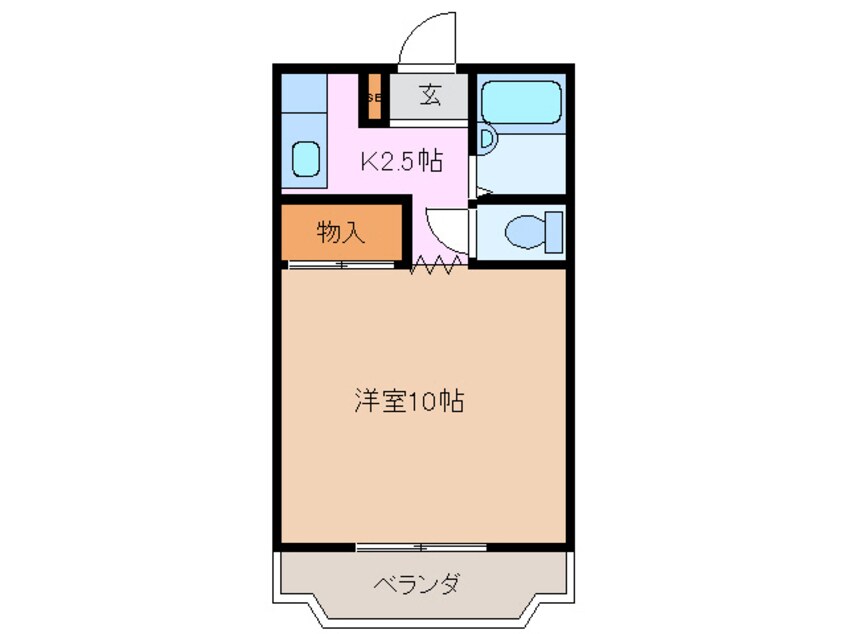 間取図 近鉄湯の山線/伊勢松本駅 徒歩13分 1階 築34年