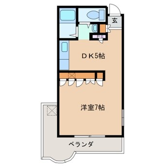 間取図 近鉄名古屋線/近鉄四日市駅 徒歩7分 4階 築35年