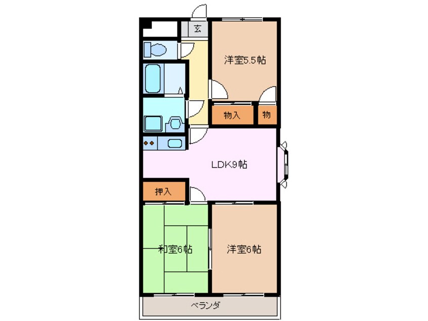 間取図 近鉄湯の山線/伊勢松本駅 徒歩2分 4階 築28年