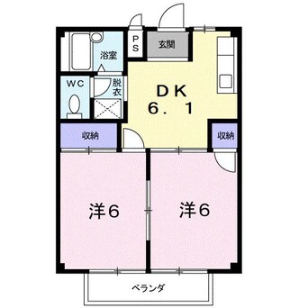 間取図 近鉄湯の山線/中川原駅 徒歩13分 2階 築32年