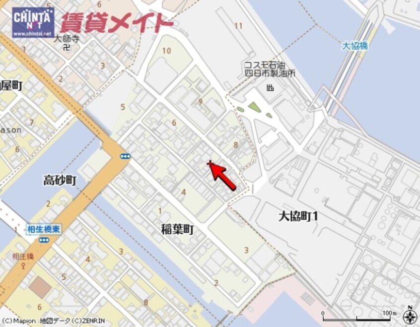 地図 関西本線（東海）/四日市駅 徒歩19分 1階 築44年