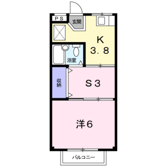 間取図 近鉄名古屋線/北楠駅 徒歩13分 2階 築32年