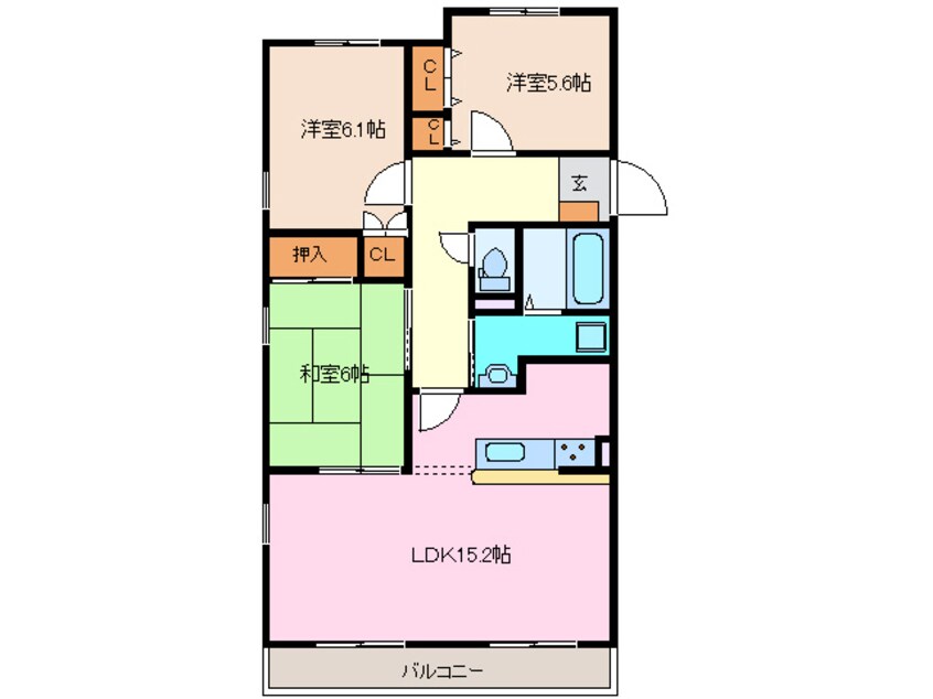 間取図 四日市あすなろう鉄道内部線/泊駅 徒歩2分 2階 築19年