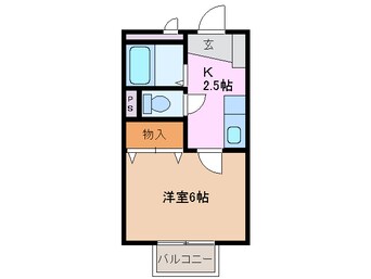 間取図 四日市あすなろう鉄道内部線/南日永駅 徒歩25分 1階 築25年