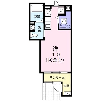 間取図 四日市あすなろう鉄道内部線/南日永駅 徒歩9分 1階 築9年