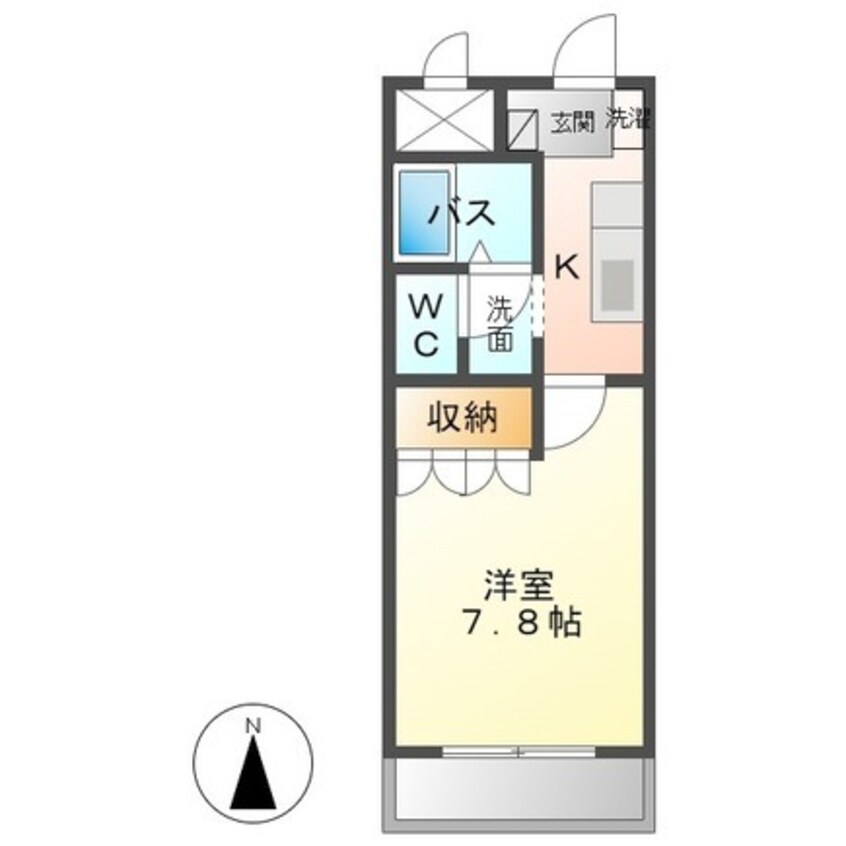 間取図 四日市あすなろう鉄道内部線/内部駅 徒歩25分 2階 築21年