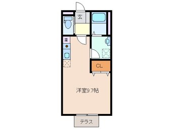 間取図 近鉄湯の山線/伊勢松本駅 徒歩9分 2階 築25年