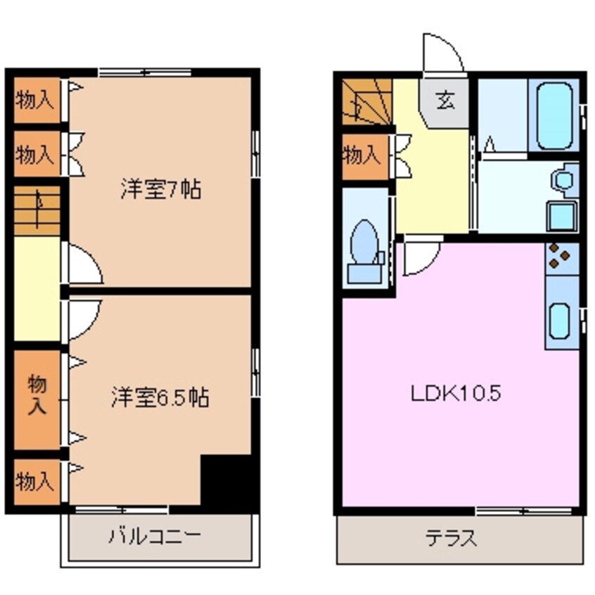 間取図 伊勢鉄道/河原田駅 徒歩5分 1階 築22年