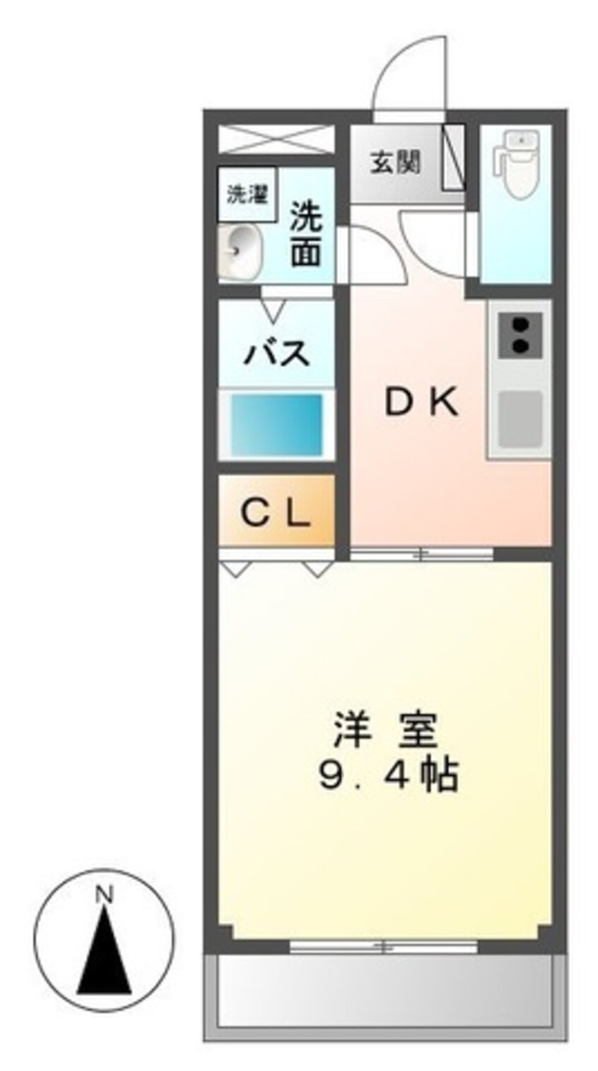 間取図 近鉄名古屋線/塩浜駅 徒歩5分 2階 築22年