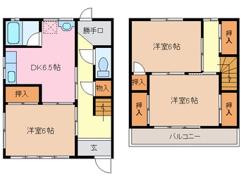 間取図 四日市あすなろう鉄道内部線/南日永駅 徒歩10分 1階 築35年