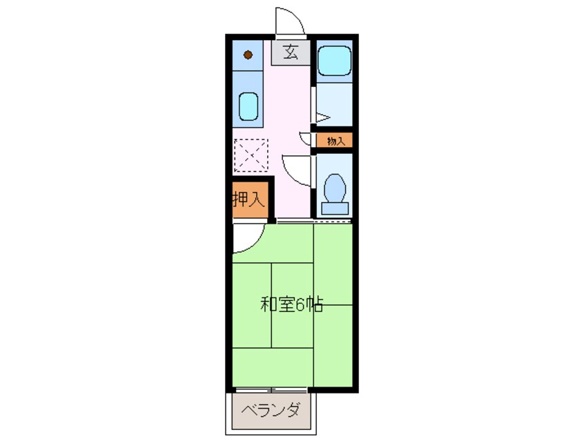 間取図 近鉄湯の山線/伊勢川島駅 徒歩8分 2階 築30年