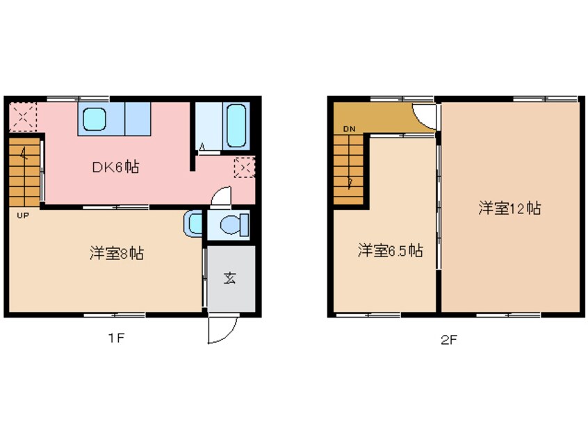 間取図 近鉄名古屋線/海山道駅 徒歩10分 1階 築24年