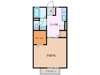 間取図 近鉄湯の山線/中川原駅 徒歩3分 1階 築27年