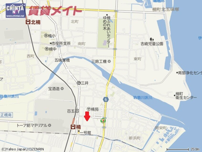 地図 近鉄名古屋線/楠駅 徒歩3分 3階 築27年