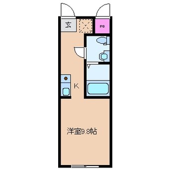 間取図 関西本線（東海）/四日市駅 徒歩9分 2階 築7年