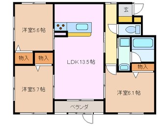 間取図 伊勢鉄道/河原田駅 徒歩5分 1階 築20年