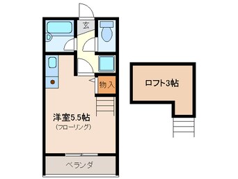 間取図 四日市あすなろう鉄道内部線/小古曽駅 徒歩5分 2階 築17年