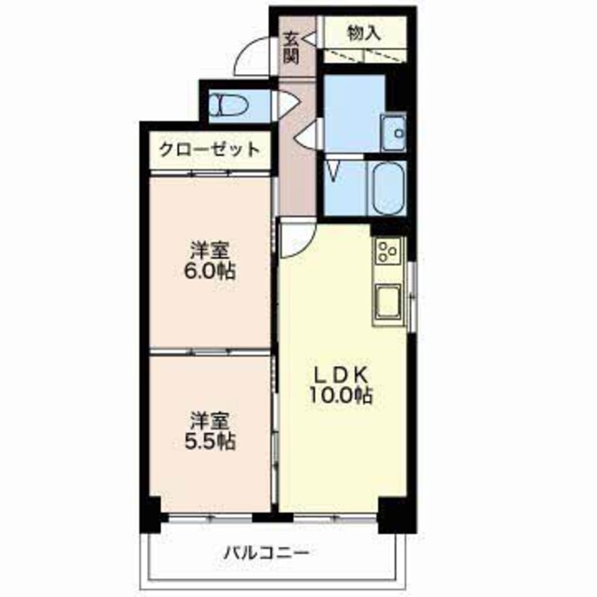 間取図 近鉄名古屋線/近鉄四日市駅 徒歩8分 5階 築33年