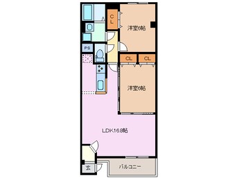 間取図 四日市あすなろう鉄道内部線/日永駅 徒歩7分 1階 築19年