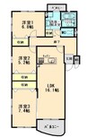 近鉄湯の山線/中川原駅 徒歩4分 3階 築20年 3LDKの間取り