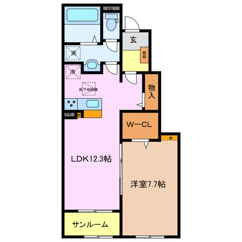 間取図 関西本線（東海）/南四日市駅 徒歩8分 1階 1年未満