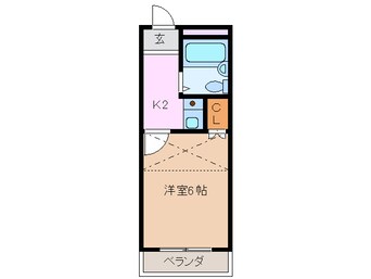 間取図 四日市あすなろう鉄道内部線/赤堀駅 徒歩8分 2階 築34年