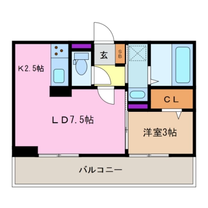 間取図 近鉄湯の山線/伊勢川島駅 徒歩12分 2階 築6年