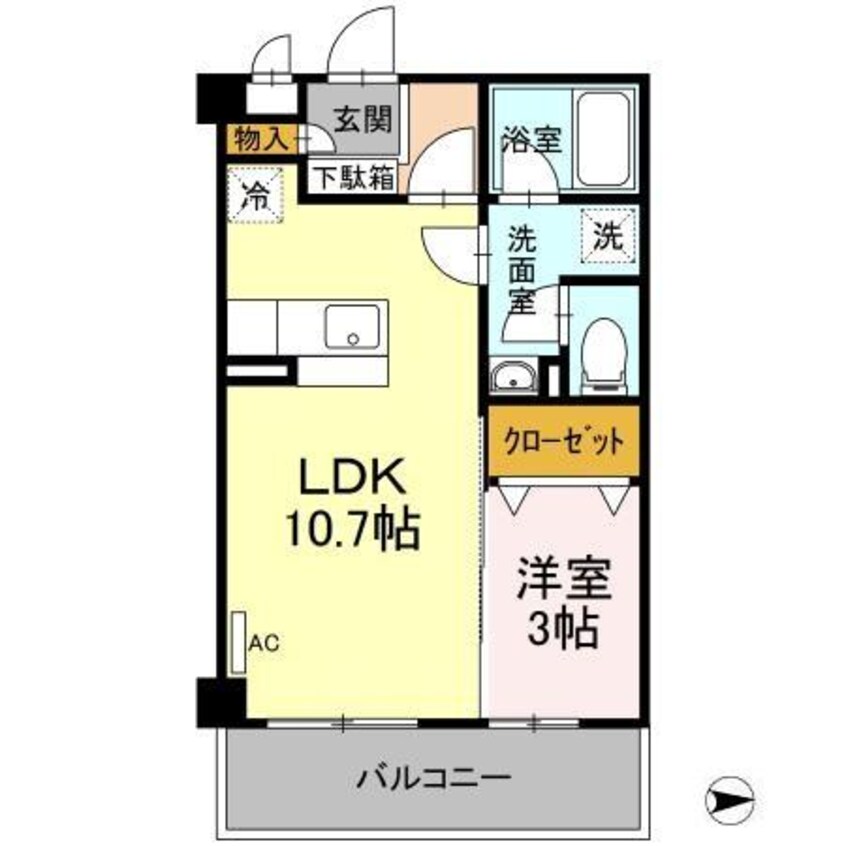 間取図 近鉄名古屋線/楠駅 徒歩4分 2階 築16年