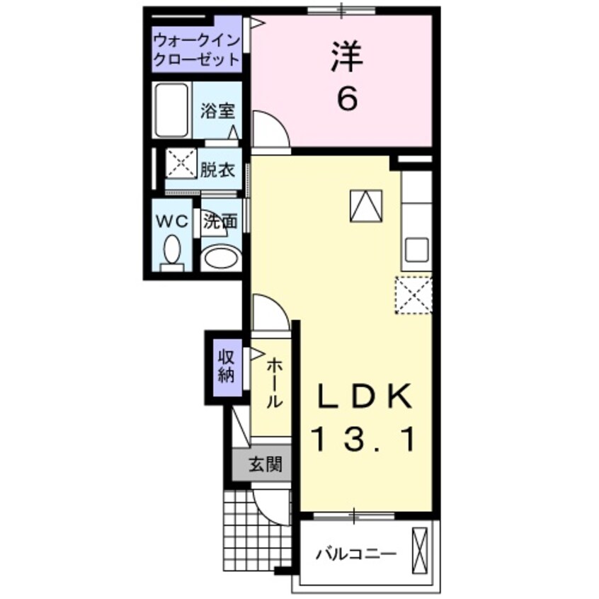 間取図 四日市あすなろう鉄道内部線/内部駅 徒歩2分 1階 築11年