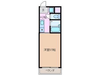 間取図 近鉄名古屋線/新正駅 徒歩3分 5階 築28年