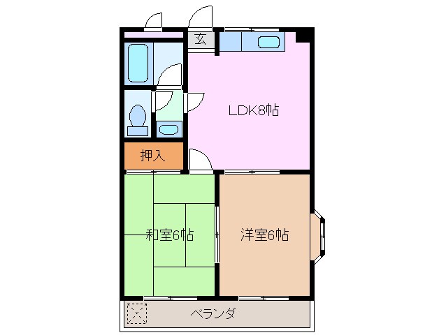 間取り図 四日市あすなろう鉄道内部線/南日永駅 徒歩9分 1階 築29年