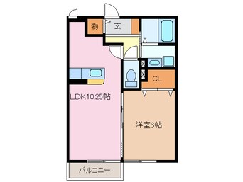 間取図 四日市あすなろう鉄道内部線/内部駅 徒歩39分 2階 築17年