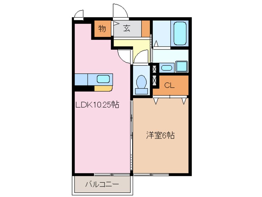 間取図 四日市あすなろう鉄道内部線/内部駅 徒歩39分 2階 築17年