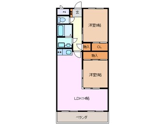 間取図 四日市あすなろう鉄道内部線/内部駅 徒歩27分 3階 築23年