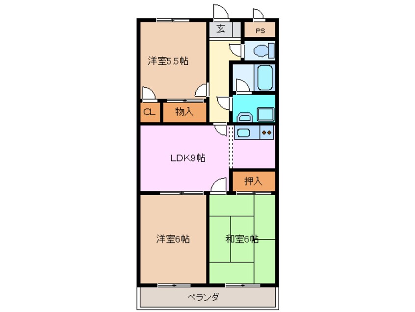 間取図 四日市あすなろう鉄道内部線/日永駅 徒歩8分 1階 築26年