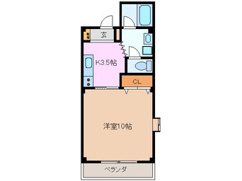 間取図 四日市あすなろう鉄道内部線/泊駅 徒歩17分 3階 築18年