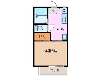 間取図 近鉄湯の山線/伊勢松本駅 徒歩8分 2階 築31年