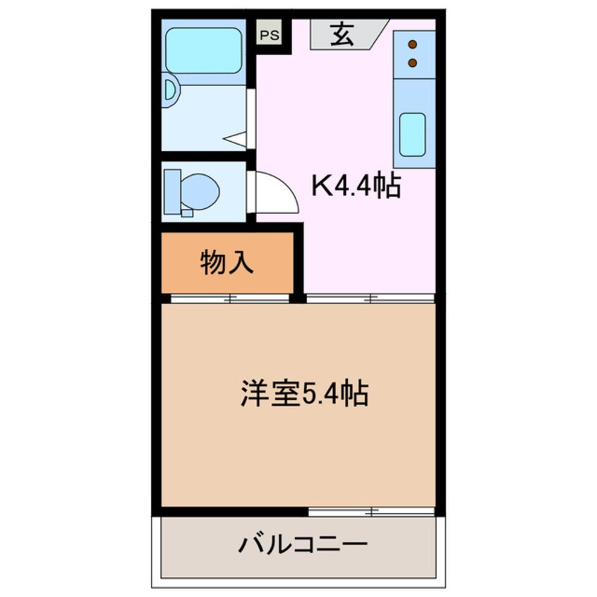 間取図 近鉄湯の山線/伊勢松本駅 徒歩8分 2階 築31年