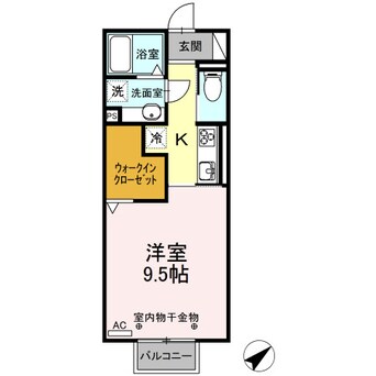 間取図 四日市あすなろう鉄道内部線/赤堀駅 徒歩4分 2階 築4年