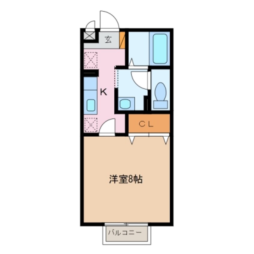 間取図 関西本線（東海）/南四日市駅 徒歩2分 1階 築22年