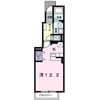 間取図 四日市あすなろう鉄道内部線/内部駅 徒歩8分 1階 築16年